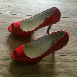 Mossimo Supply Co. Shoes - Mossimo Red patent peep toe pumps Mossimo Supply Co. Shoes - Mossimo Red patent peep toe pumps